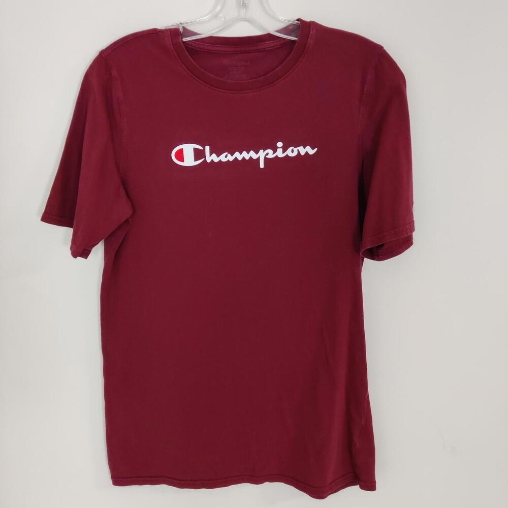 Champion Men's Burgundy Tshirt Sz Small Gorpcore Streetwear